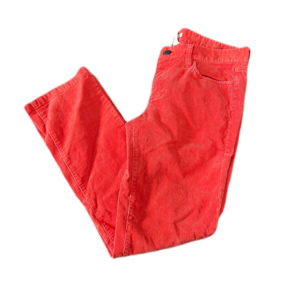 jcrew red matchstick corduroy pants